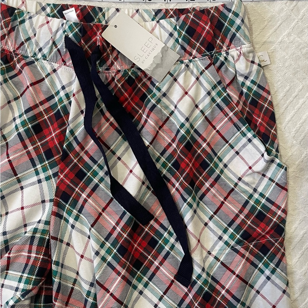 Sleep by Cacique Women’s Pajama Cotton Pants Size 12L Red Green Christmas 
NWT - Picture 9 of 9